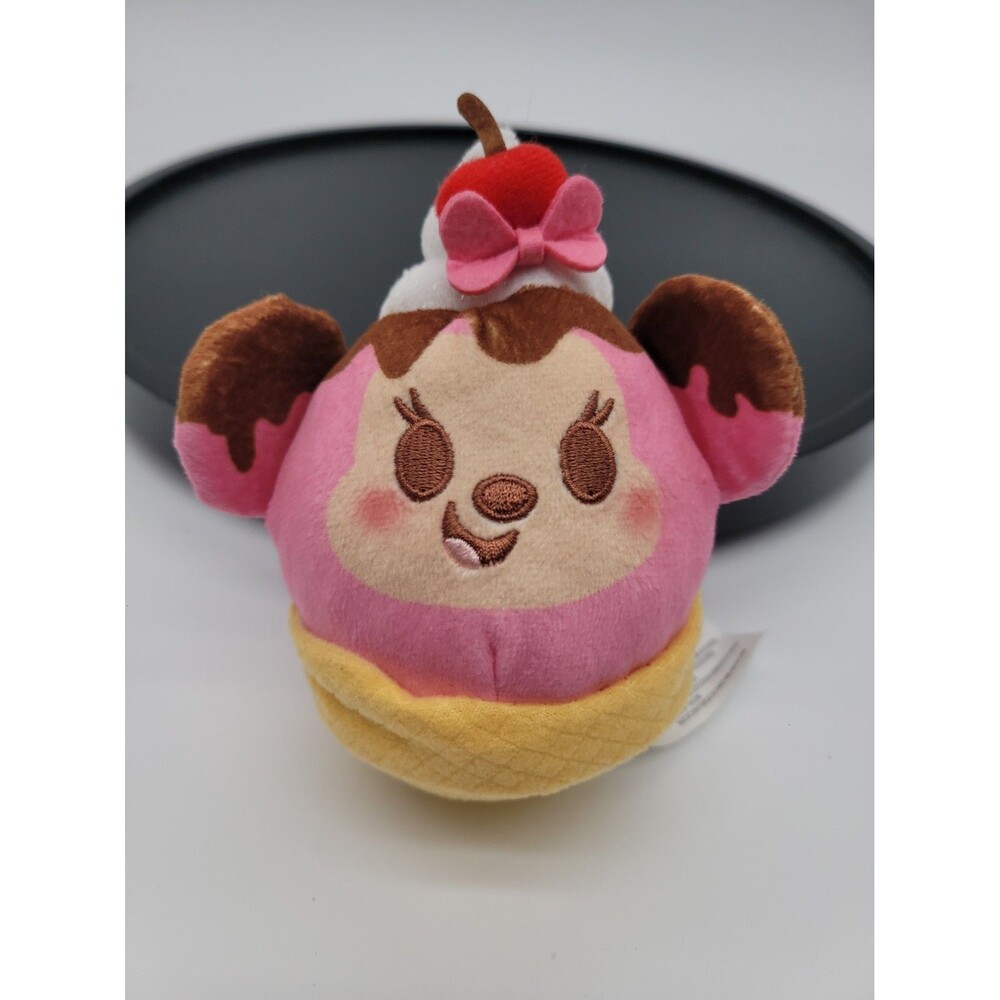 Disney Munchlings Series 1 Strawberry Sundae Waffle Bowl Minnie Mouse Plush